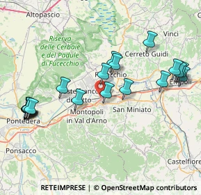 Mappa Via Romaiano, 56028 San Miniato PI, Italia (9.0745)