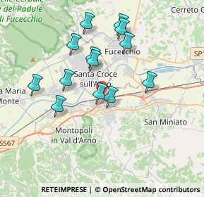 Mappa Via Romaiano, 56028 San Miniato PI, Italia (3.48692)