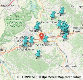 Mappa Via Roberto Ardigò, 56028 San Miniato PI, Italia (7.34125)