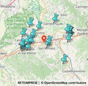 Mappa Via Roberto Ardigò, 56028 San Miniato PI, Italia (7.18316)