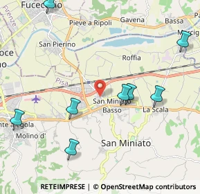 Mappa Via Roberto Ardigò, 56028 San Miniato PI, Italia (3.04364)