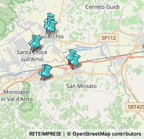 Mappa Via Roberto Ardigò, 56028 San Miniato PI, Italia (3.75833)