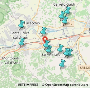 Mappa Via Roberto Ardigò, 56028 San Miniato PI, Italia (3.9075)