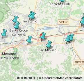 Mappa Via Roberto Ardigò, 56028 San Miniato PI, Italia (5.94632)