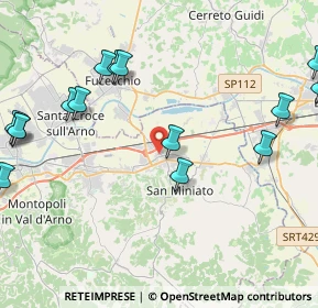 Mappa Via Roberto Ardigò, 56028 San Miniato PI, Italia (6.4545)