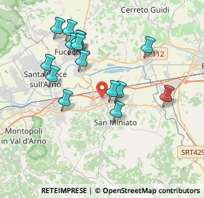 Mappa Via Roberto Ardigò, 56028 San Miniato PI, Italia (3.74467)