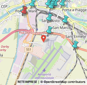 Mappa Via Caduti di Kindu, 56121 Pisa PI, Italia (1.37917)