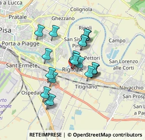 Mappa Via Fiorentina, 56125 Pisa PI, Italia (1.362)