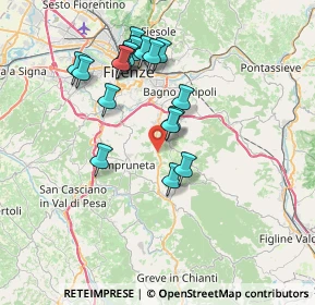 Mappa Via di Poggio Ugolino, 50012 Bagno a Ripoli FI, Italia (6.99059)