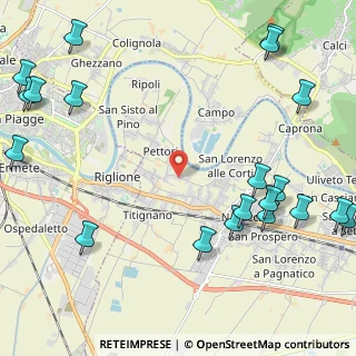 Mappa Via San Donato, 56021 Cascina PI, Italia (3.2385)