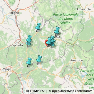 Mappa Via 20 Settembre, 06043 Cascia PG, Italia (9.86909)