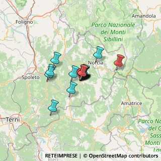 Mappa Via Suor Maria Teresa Fasce, 06043 Cascia PG, Italia (7.11067)