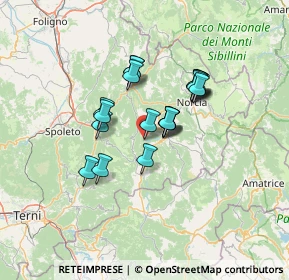 Mappa Frazione di Roccaporena, 06043 Cascia PG, Italia (10.39)