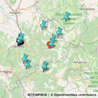 Mappa Piazzale Dante Alighieri, 06043 Cascia PG, Italia (19.0785)