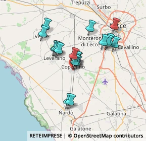 Mappa Via Tre Venezie, 73043 Copertino LE, Italia (6.1045)