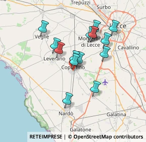 Mappa Via Tre Venezie, 73043 Copertino LE, Italia (6.67533)