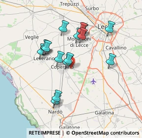 Mappa Via Grottella Esterna, 73043 Copertino LE, Italia (6.96875)