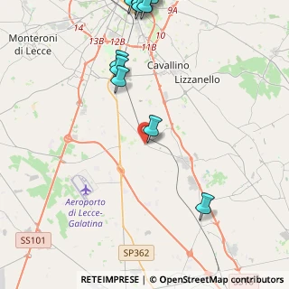 Mappa Piazza Municipio, 73010 San Donato di Lecce LE, Italia (7.529)