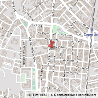 Mappa Via Corsica, 204, 73043 Copertino, Lecce (Puglia)