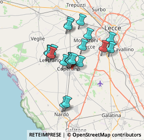 Mappa Via Fortunato Calvi, 73043 Copertino LE, Italia (5.792)