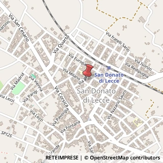 Mappa Via Milano, 15, 73010 San Donato di Lecce, Lecce (Puglia)