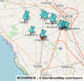 Mappa Via Calabria, 73043 Copertino LE, Italia (7.47333)