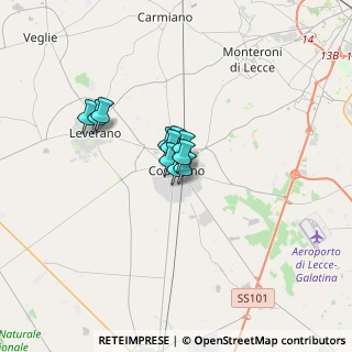 Mappa Via Fratelli Bandiera, 73043 Copertino LE, Italia (1.83727)