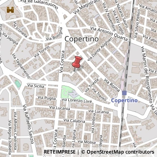 Mappa Via Milano, 25, 73043 Copertino, Lecce (Puglia)