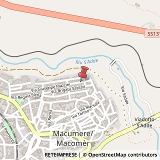 Mappa Via Giuseppe Mazzini, 98, 08015 Macomer, Nuoro (Sardegna)