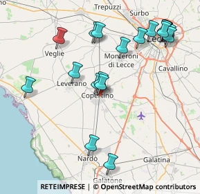 Mappa Via Martiri del Risorgimento, 73043 Copertino LE, Italia (9.9195)