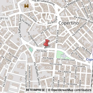 Mappa Via Terra d'Otranto, 6, 73043 Copertino, Lecce (Puglia)