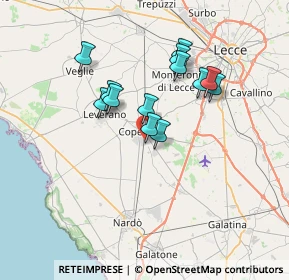 Mappa Via Gaetano Salvemini, 73043 Copertino LE, Italia (6.24231)
