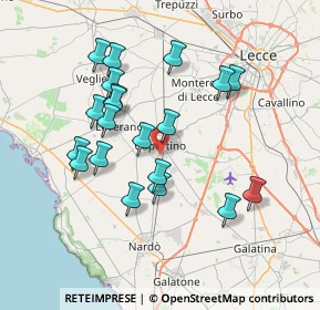 Mappa Via Toscana, 73043 Copertino LE, Italia (7.4625)