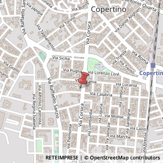 Mappa Via Corsica, 201, 73043 Copertino, Lecce (Puglia)