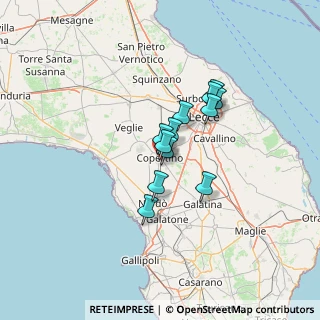 Mappa Via Sardegna, 73043 Copertino LE, Italia (9.49583)