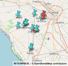 Mappa Via Sardegna, 73043 Copertino LE, Italia (6.44563)
