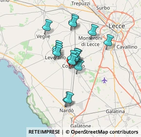 Mappa Zona Gelsi, 73043 Copertino LE, Italia (5.2925)
