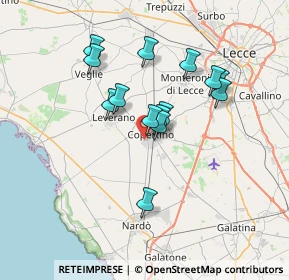 Mappa Zona Gelsi, 73043 Copertino LE, Italia (6.28643)