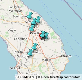 Mappa Via Calimera, 73010 Caprarica di Lecce LE, Italia (9.1)