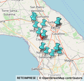 Mappa Via dei Bizantini, 73043 Copertino LE, Italia (11.97882)