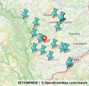 Mappa Contrada Pastini, 65010 Civitella Casanova PE, Italia (7.67647)