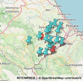 Mappa Contrada Pastini, 65010 Civitella Casanova PE, Italia (10.7765)