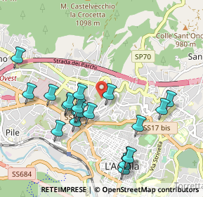 Mappa Via Colle Pretara, 67100 L'Aquila AQ, Italia (1.079)