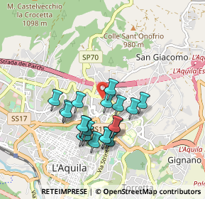 Mappa Via Angelo Colagrande, 67100 L'Aquila AQ, Italia (0.814)