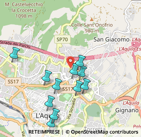 Mappa Via Angelo Colagrande, 67100 L'Aquila AQ, Italia (1.00909)