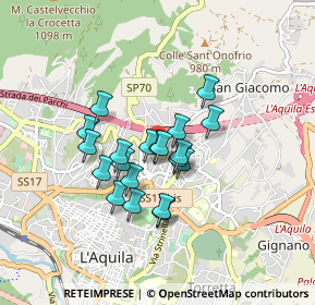 Mappa Via Angelo Colagrande, 67100 L'Aquila AQ, Italia (0.6525)