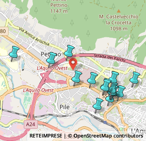 Mappa ROTILIO CENTER, 67100 L'Aquila AQ, Italia (1.142)