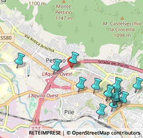 Mappa Via Leonardo da Vinci, 67100 L'Aquila AQ, Italia (1.31333)