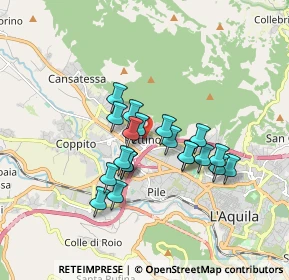 Mappa Via Giovanni Pascoli, 67100 L'Aquila AQ, Italia (1.4355)