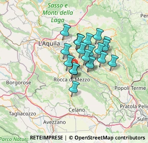 Mappa Via Candido Giuliani, 67048 Rocca di mezzo AQ, Italia (9.4305)